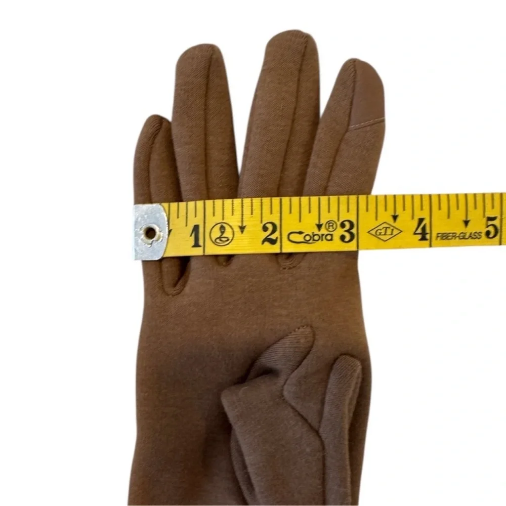 UGG Chestnut Brown Faux-Fur Trim Button Gloves